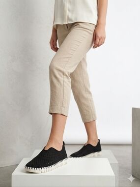 ​Ilse Jacobsen Tulip 139 Black Perforated Slip-On Shoes Size 40 Soft Minimalist